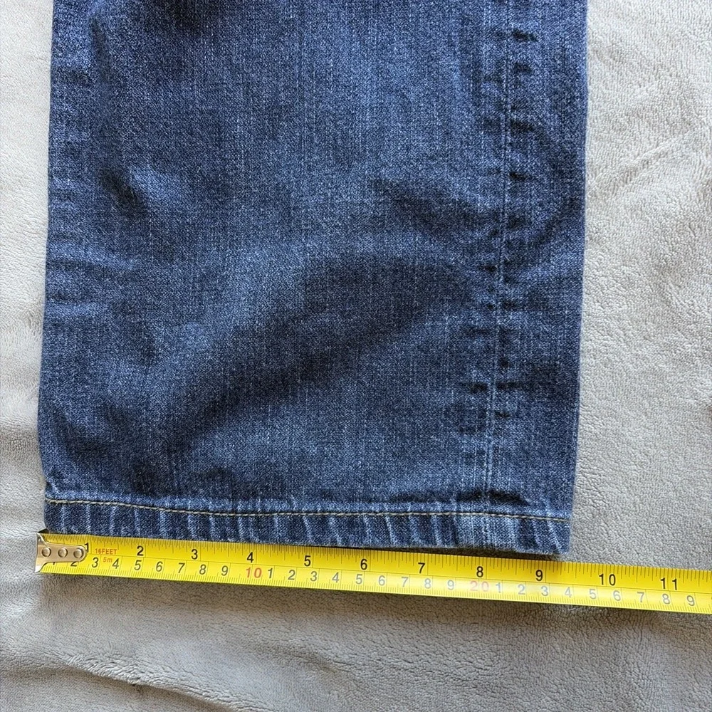 VTG True Religion Jeans Mens 40x30 Blue Ricky Stitch Flap Y2K USA